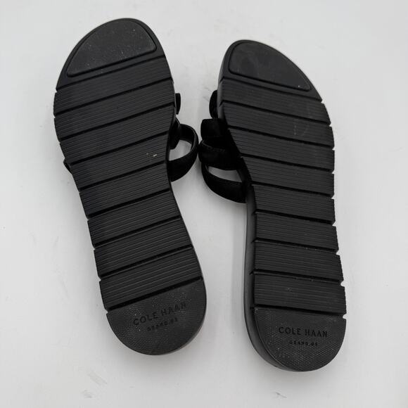 Cole Haan Zero Grand Black Multi Strap Sandals Size 10.5 - Picture 7 of 7